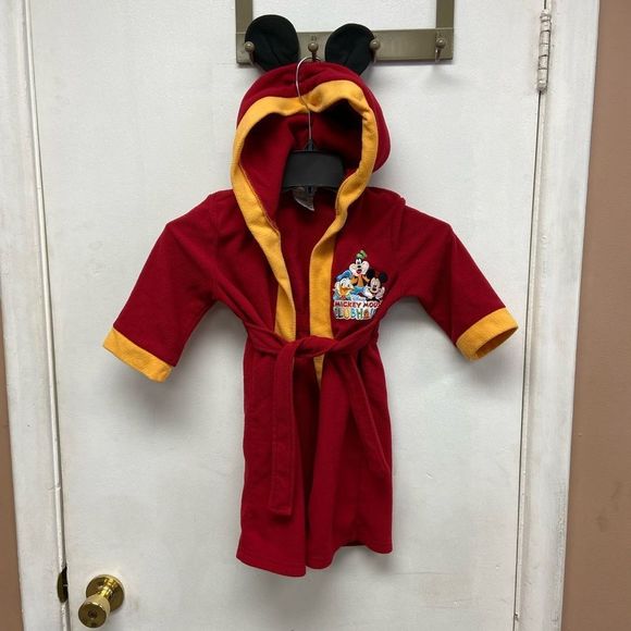 Kids Disney Mickey Mouse House Coat/Robe size 4T - Picture 2 of 5